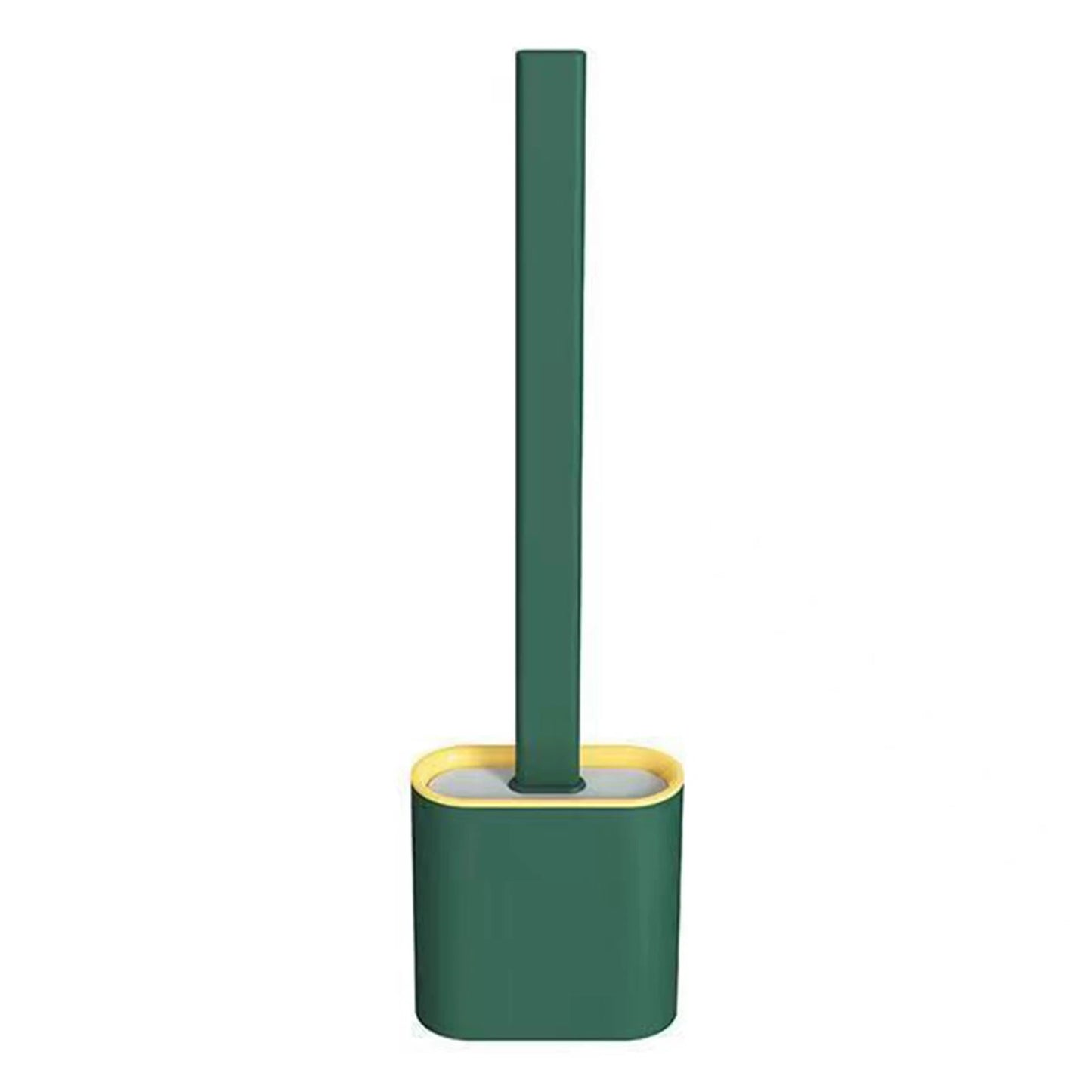 Flexible Toilet Brush Cleaner Long Handle Hanging Silicone 360 Degree No-Dead-Corner Flexible Cleaner Brush Holder Set Bathroom Peaceful Pleasures Health and Wellness 3pcs Green