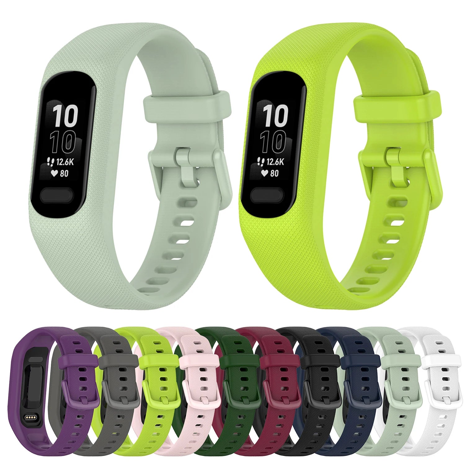 Waterproof Sweat-Proof Strap For Garmin Vivosmart 5 Bracelet Integrated Strap Color Silicone Texture Replacement Wristband Peaceful Pleasures Health and Wellness