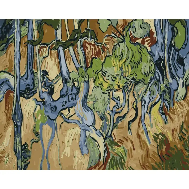 Van Gogh Sky Paint by Numbers Kit | 60x75cm Canvas Art Paint by Numbers Kit Peaceful Pleasures Health and Wellness 991611 20x30cm Unframed