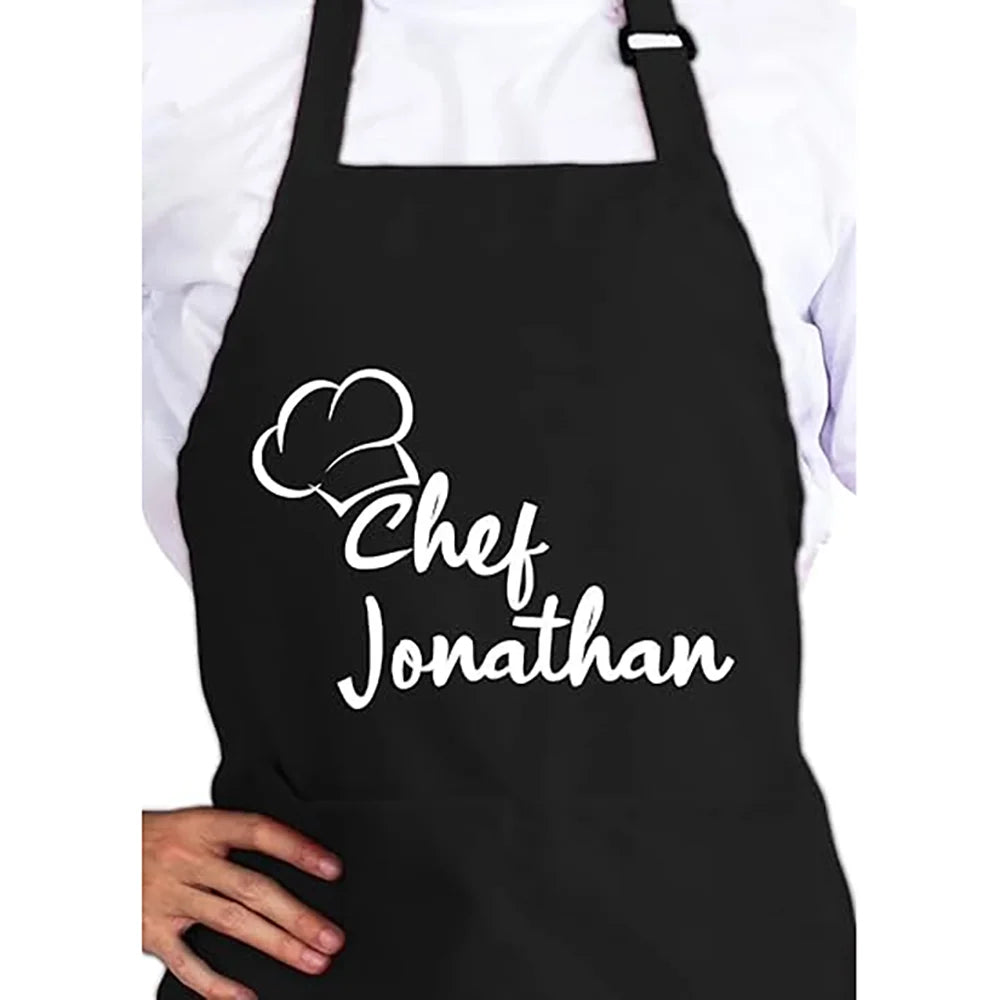 Custom Chef Apron with Name | Personalized Gift for Men & Women Personalized Chef Apron Peaceful Pleasures Health and Wellness