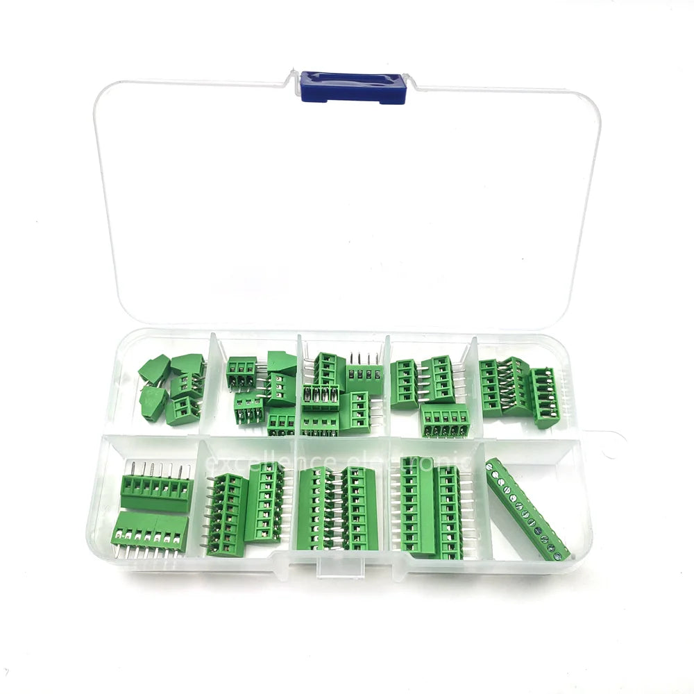 30PCS G/KF128 2.54mm Pitch PCB Screw Terminal Block Connector 150V 6A PCB Mount Kit For Wires 2P 3P 4P 5P 6P 7P 8P 9P 10P 12P Peaceful Pleasures Health and Wellness