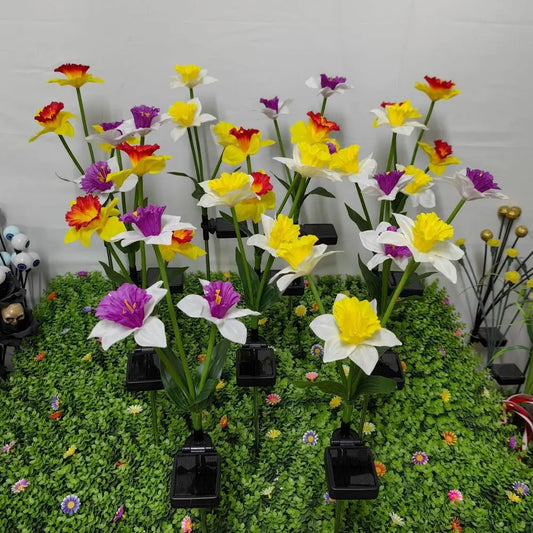 Solar Narcissus Flower Stake Lights – IP65 Waterproof Garden Solar Garden Stake Light Oasis Select