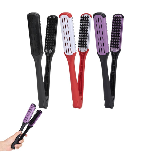 V-Shaped Hair Straightening Comb - Anti-Static, High-Temperature Resistant Styling Tool for Natural Curls and Long Straight Hair Peaceful Pleasures Health and Wellness