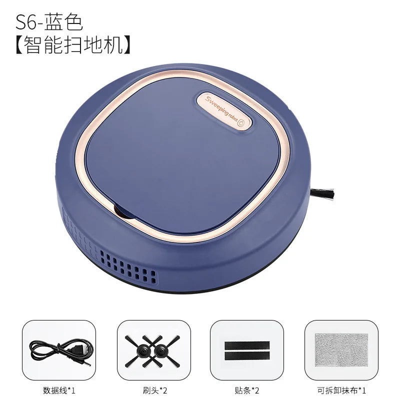 3-in-1 Smart Robot Vacuum – Sweep, Mop & Brush, 60-Min Run