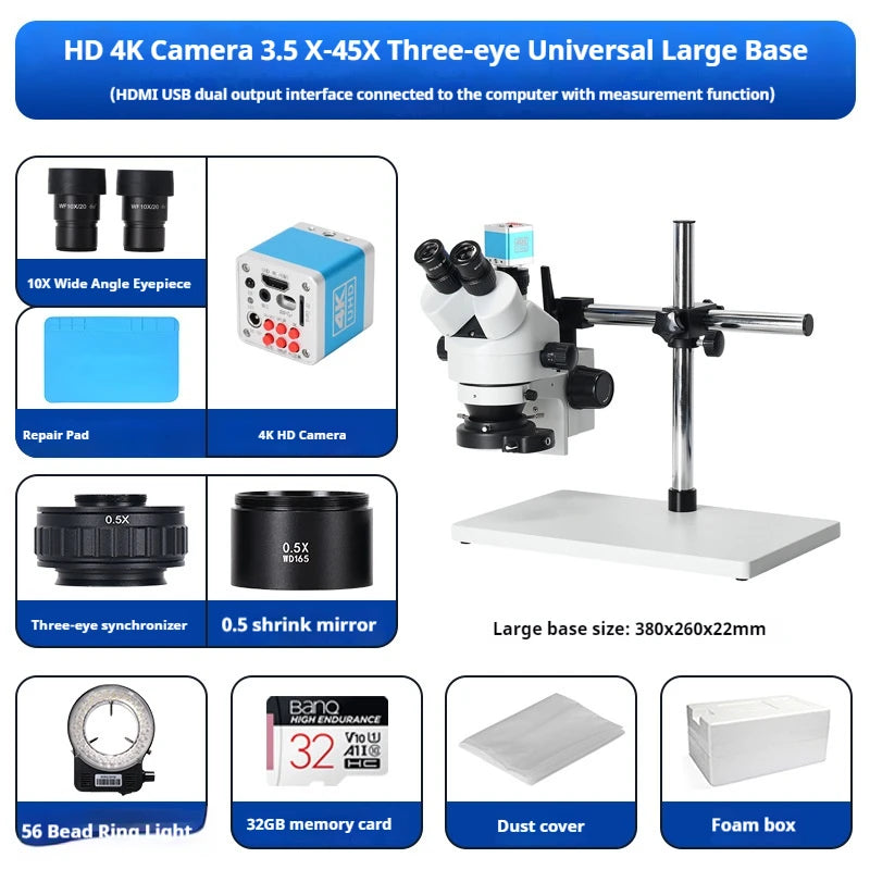 Dual Lens 7-45X Continuous Zoom Microscope for Mobile Phone Maintenance, Circuit Board Soldering Peaceful Pleasures Health and Wellness 4