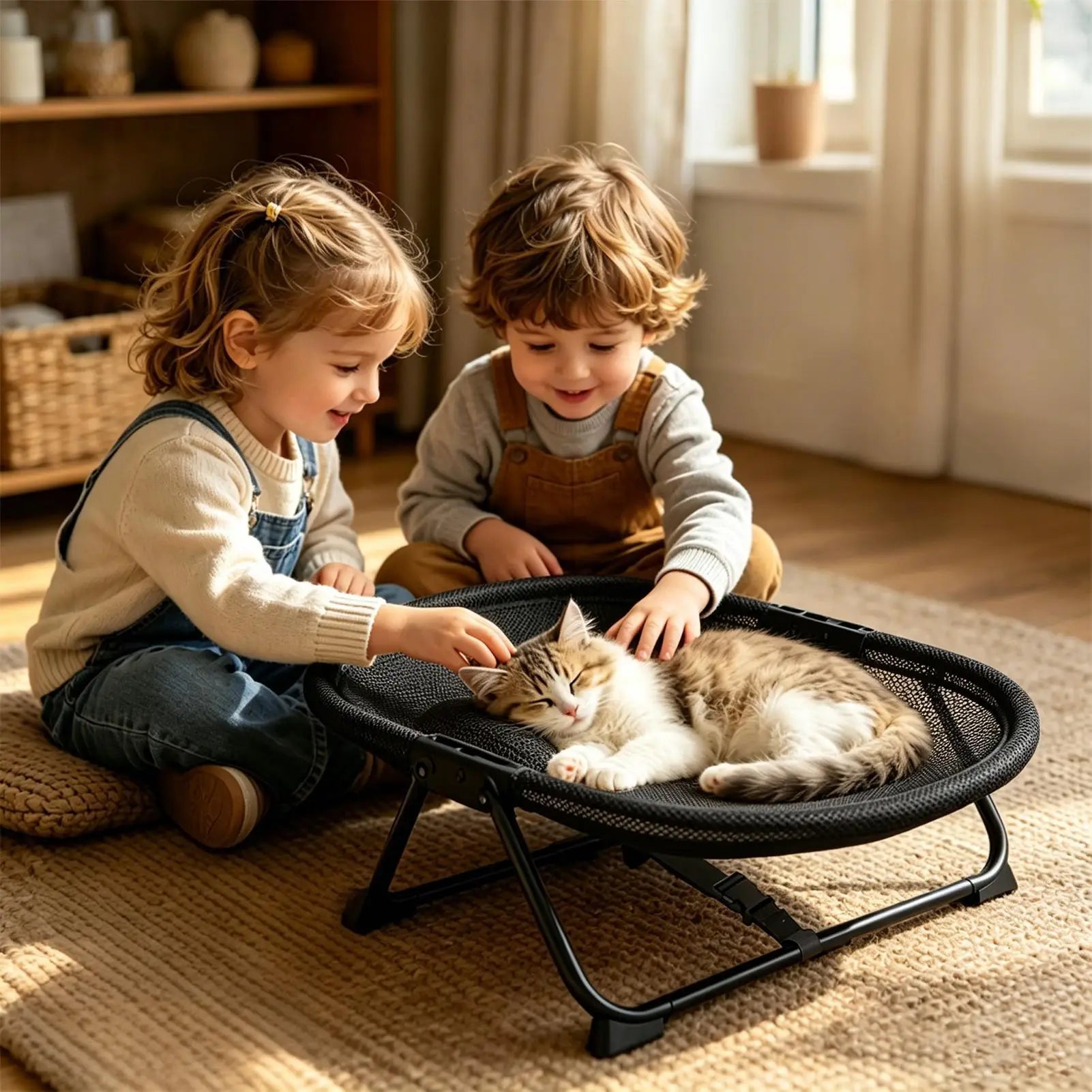 Raised Dog Bed Foldable Breathable Soft Mat Indoor Camping Cat Cot Beds For Small Medium Kitten Puppy Indoor Outdoor Home Garden Peaceful Pleasures Health and Wellness