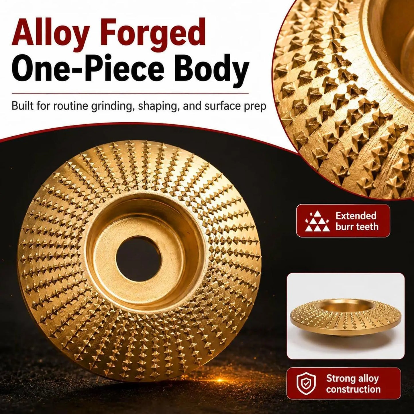 Wood Carving Disc Multi-Purpose Cutting & Grinding Wheel For Workshop Home Garage Craft Restoration, Angle Grinder Attachment Peaceful Pleasures Health and Wellness