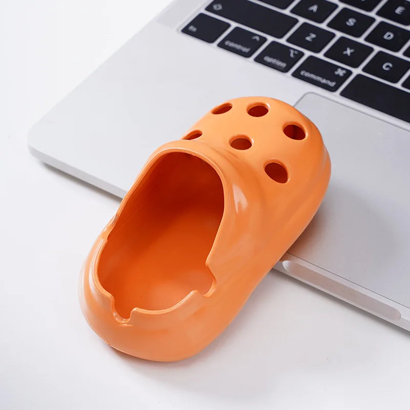Creative Cave Shoes Ashtray Thickened Desktop Decoration Decor Office Home Living Room Anti Scalding Tea Table Anti Fly Ash A Peaceful Pleasures Health and Wellness Orange