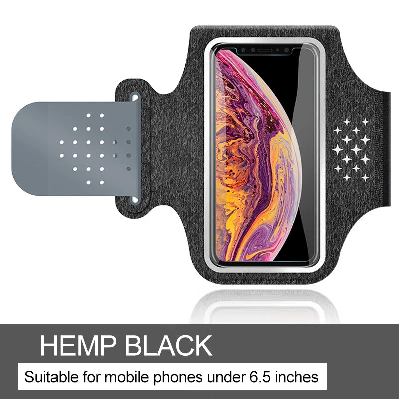 cell phone armband for running racing accessories Sport bag women sports bag for mobile phone pouch arm cell phone holder Peaceful Pleasures Health and Wellness Hemp black