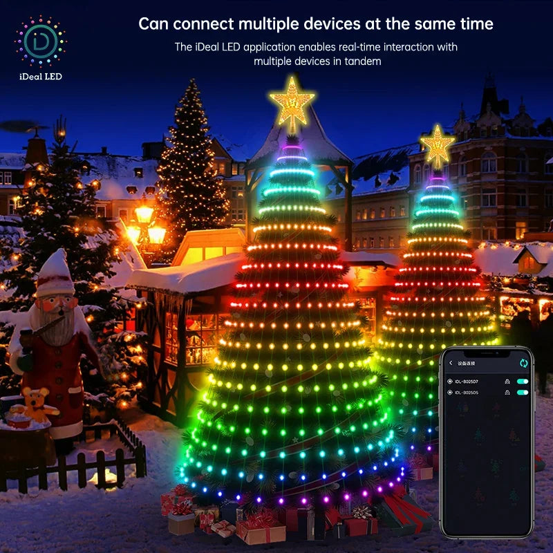 Smart RGB Christmas Tree Lights | Bluetooth App, Music & DIY