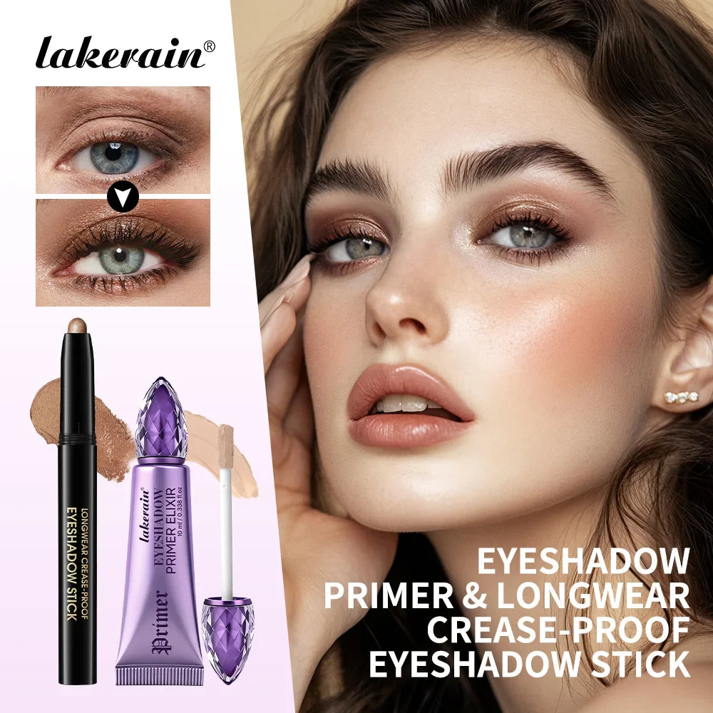 Waterproof Eyeshadow Stick & Primer Set | 11Hr Vibrant Wear