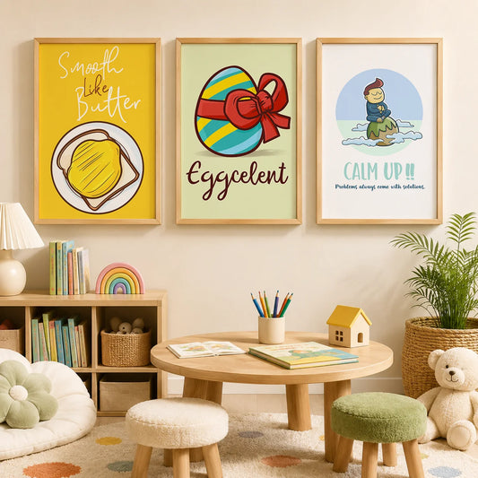 Cartoon Animal Canvas Wall Art for Kids Nursery Room Decor Kids Canvas Wall Art Peaceful Pleasures Health and Wellness