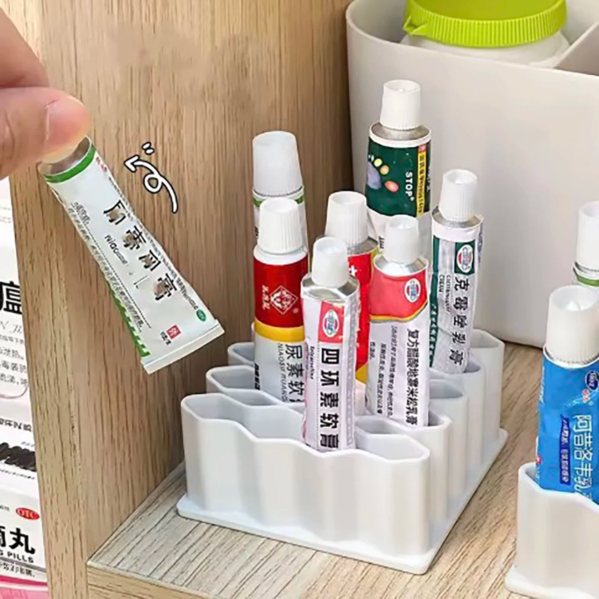 Desktop Multi-Compartment Organizer | Cosmetics & Pen Storage Rack