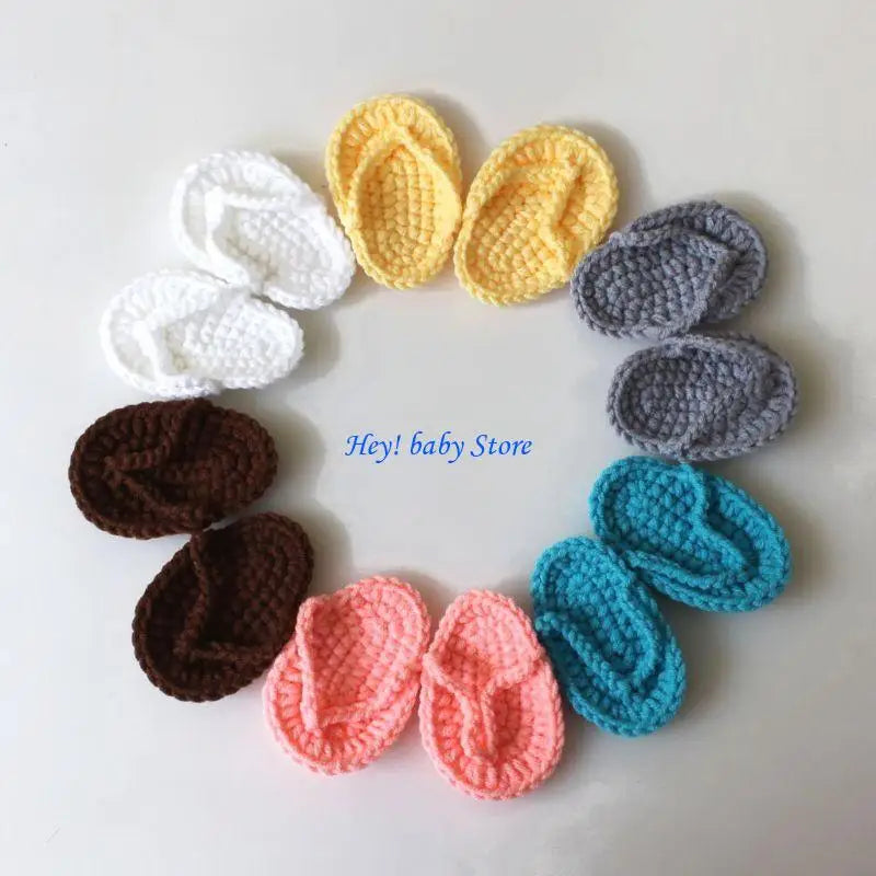 Crochet Baby Sandals – Soft Knit Newborn Photo Props 0–6 Mo