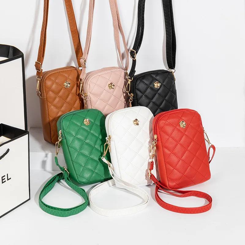 Women's Mini PU Leather Crossbody Bag – Casual Shoulder Purse
