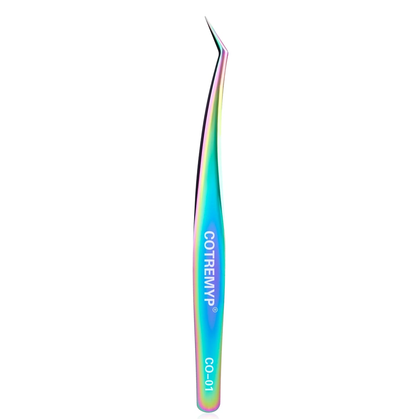 Stainless Steel Slanted Eye Brow Clips Lashes Extension Applicator Tweezers Hair Removal for Makeup Cosmetic Tool Peaceful Pleasures Health and Wellness Gold Feather Clip