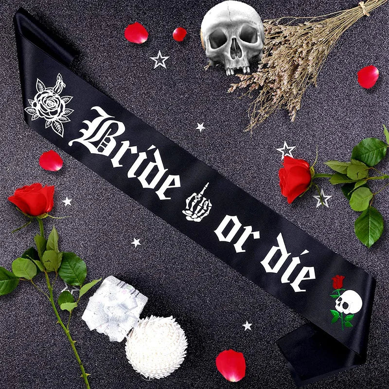 Bride or Die Gothic Sash | Halloween Bachelorette Party