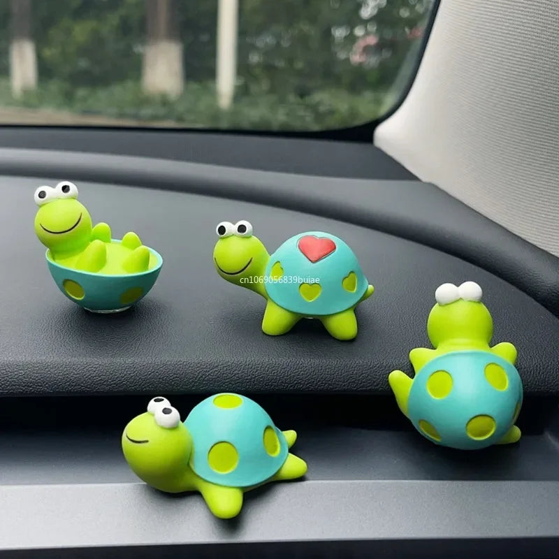 Mini Resin Turtle Car Dashboard Ornament | Cute DIY Decor