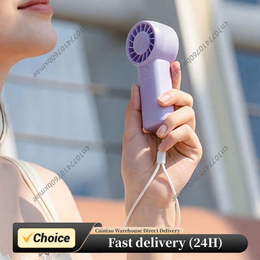 Mini Fans 3 Speed Adjustable Small Handheld Fan Type-C Rechargeable Build in 500mAh Battery for Camping Vacation Outdoor Peaceful Pleasures Health and Wellness