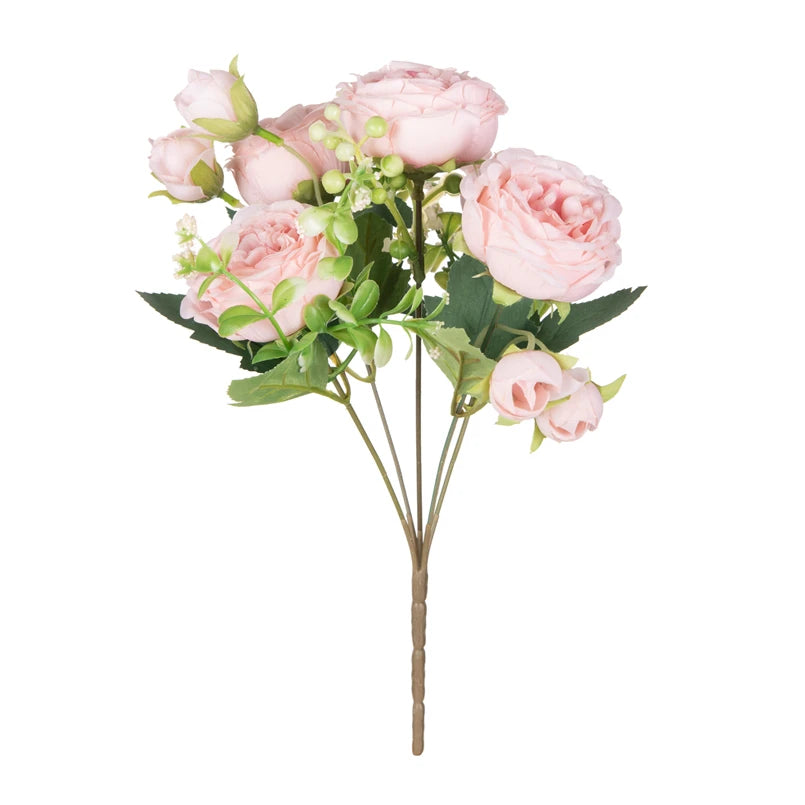 Silk Peony Bouquets 2/4PCS – Artificial Flowers Wedding & Home