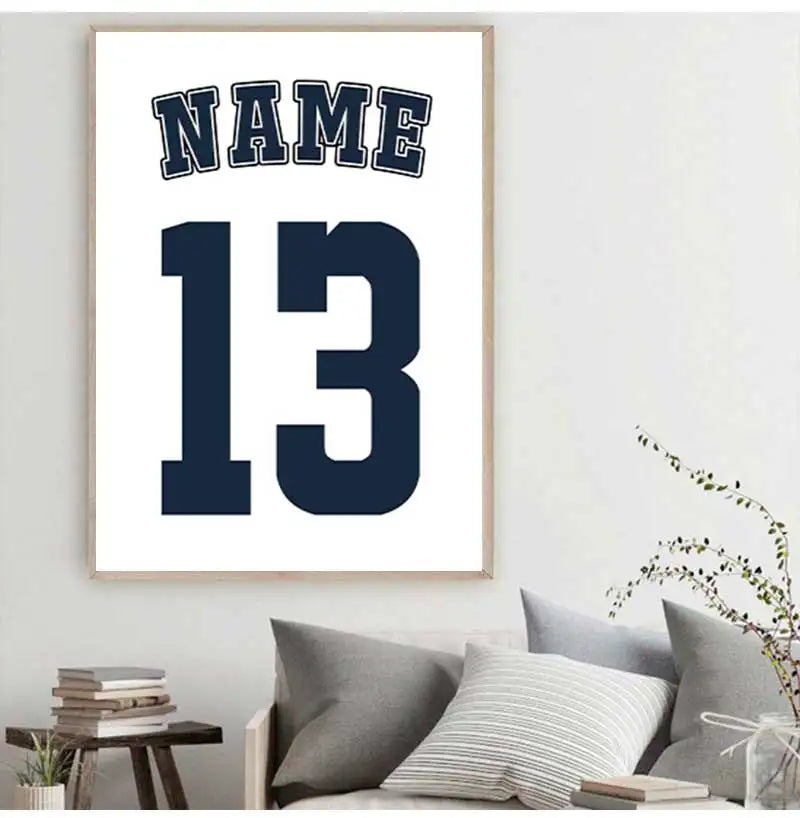 Personalized Basketball Canvas Wall Art | Boys Room Decor