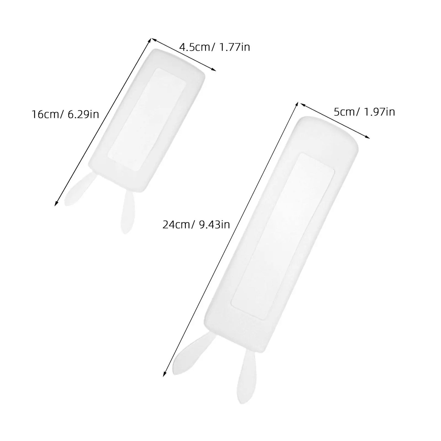 2Pcs Remote Control Cover Transparent Silicone Rabbit Ear Protector Soft Anti-Slip TV Air Conditioner Remote Sleeve Waterproof Peaceful Pleasures Health and Wellness
