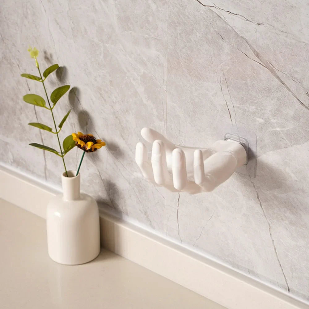 Hand Shape Wall Mounted Storage Rack – Bathroom & Office Hook
