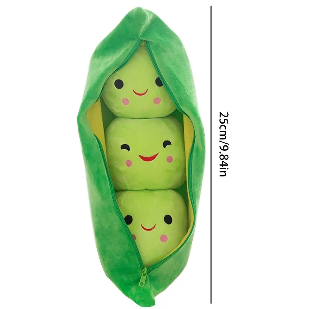 Pea Pod Plush Toy Pillow with 3 Bean Dolls | 25/40cm Gift