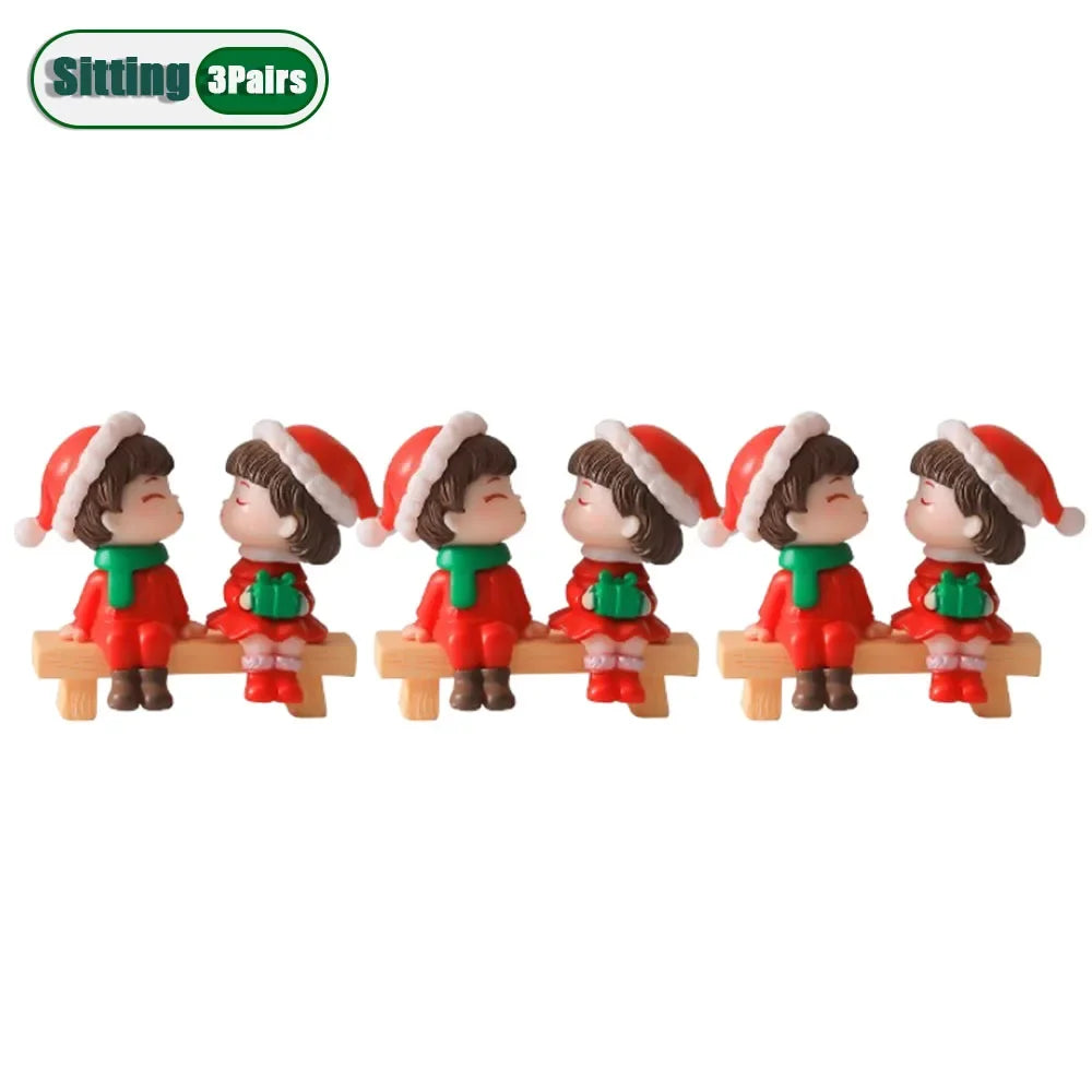 Mini Christmas Couple Dolls | Desktop Ornaments 1–20 Pairs
