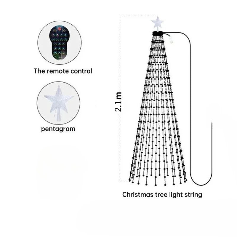 Smart Christmas Tree Lights 2025 – Music LED USB Decoration