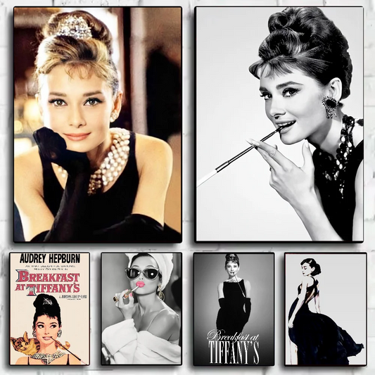 Audrey Hepburn HD Wall Poster – Waterproof PVC Sticky Decor Wall Art Poster Peaceful Pleasures Health and Wellness