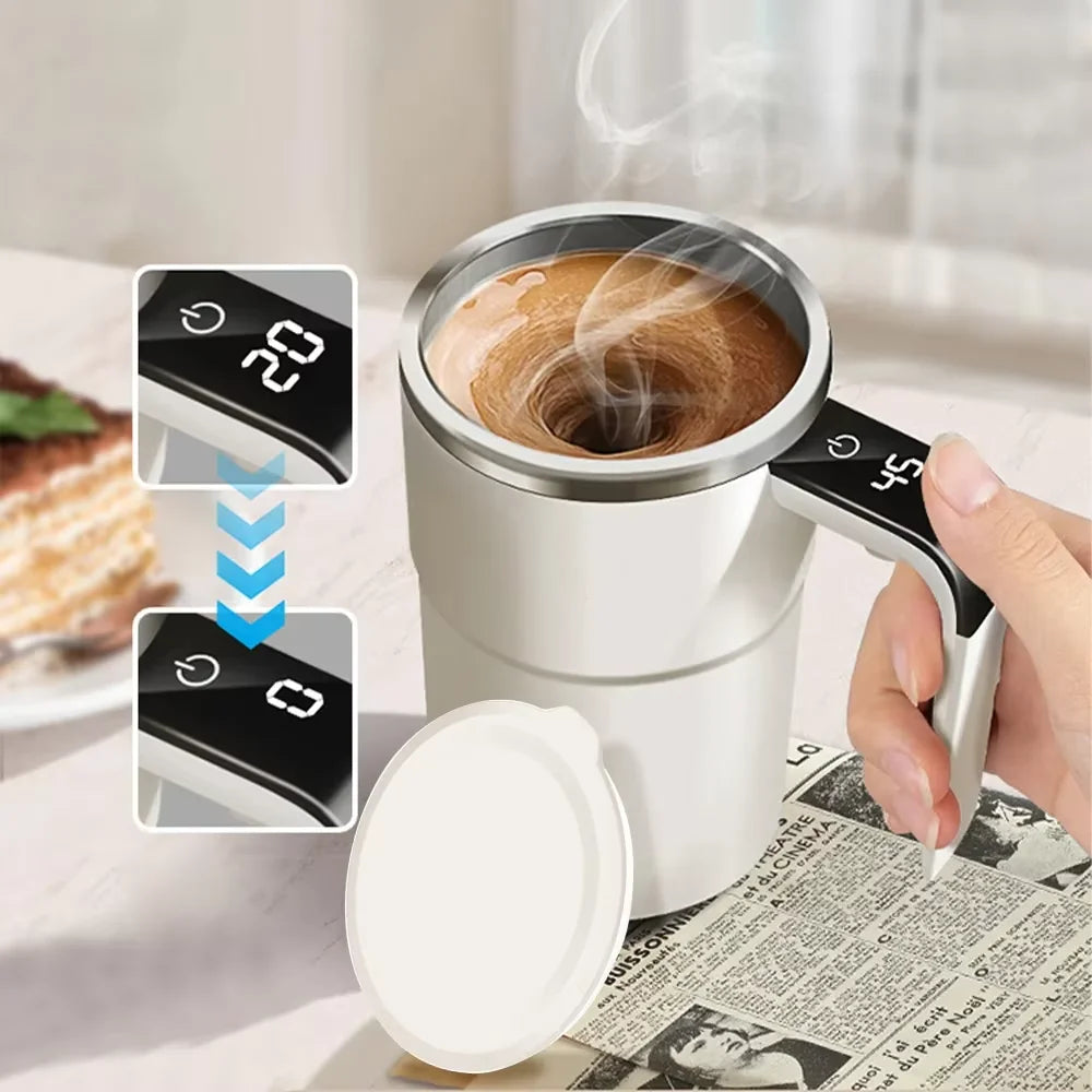 Self Stirring Coffee Cup | Rechargeable Magnetic Mixer 380ml Self Stirring Mug Peaceful Pleasures Health and Wellness