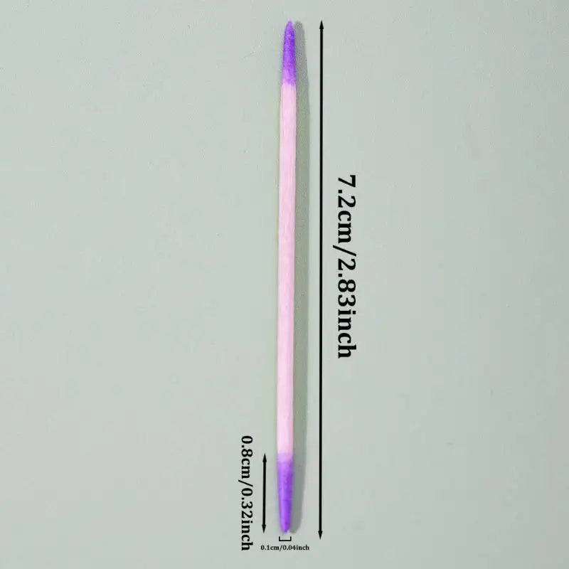 100/200/300/500Pcs Nail Double-Head Wood Swab Cleaning Sticks Purple Dual-Tipped Cotton Head Cleaning Swab Nail Polish Remover Peaceful Pleasures Health and Wellness