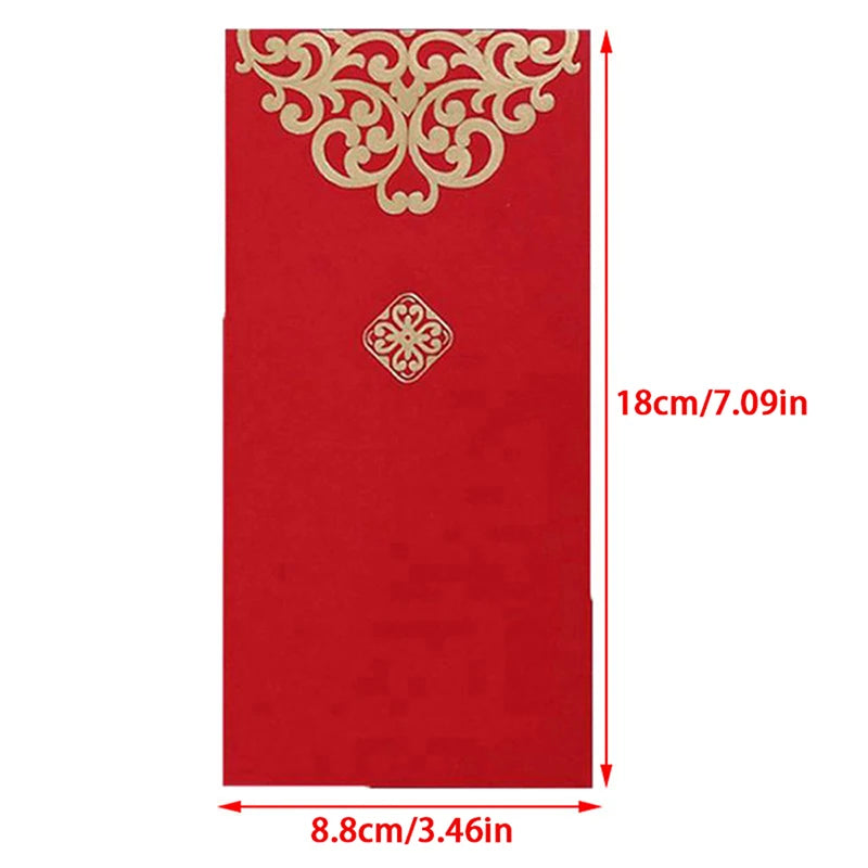 Chinese Red Envelopes 10pcs | Lucky Money Hongbao Gift Packets