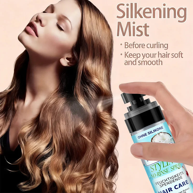 YUITIKUE No-Rinse Styling Hair Spray | With Coconut Oil & Hibiscus Extract | For Dry & Sparse Hair Moisturizing & Styling 100ml Peaceful Pleasures Health and Wellness