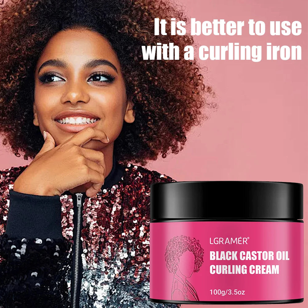 LGRAMÉR Black Castor Oil Curl Defining Cream – Anti-Frizz Peaceful Pleasures Health and Wellness