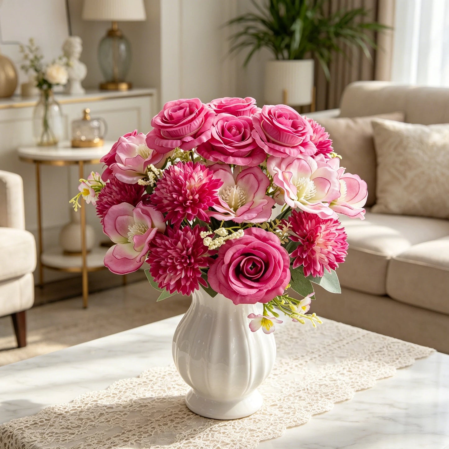 Artificial Silk Rose Flowers for Wedding, Home & Garden Decor