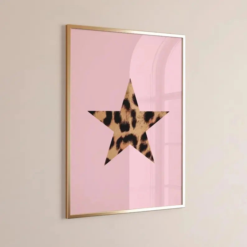Leopard Print 8 Ball Y2K Canvas Wall Art | Bold Home Decor