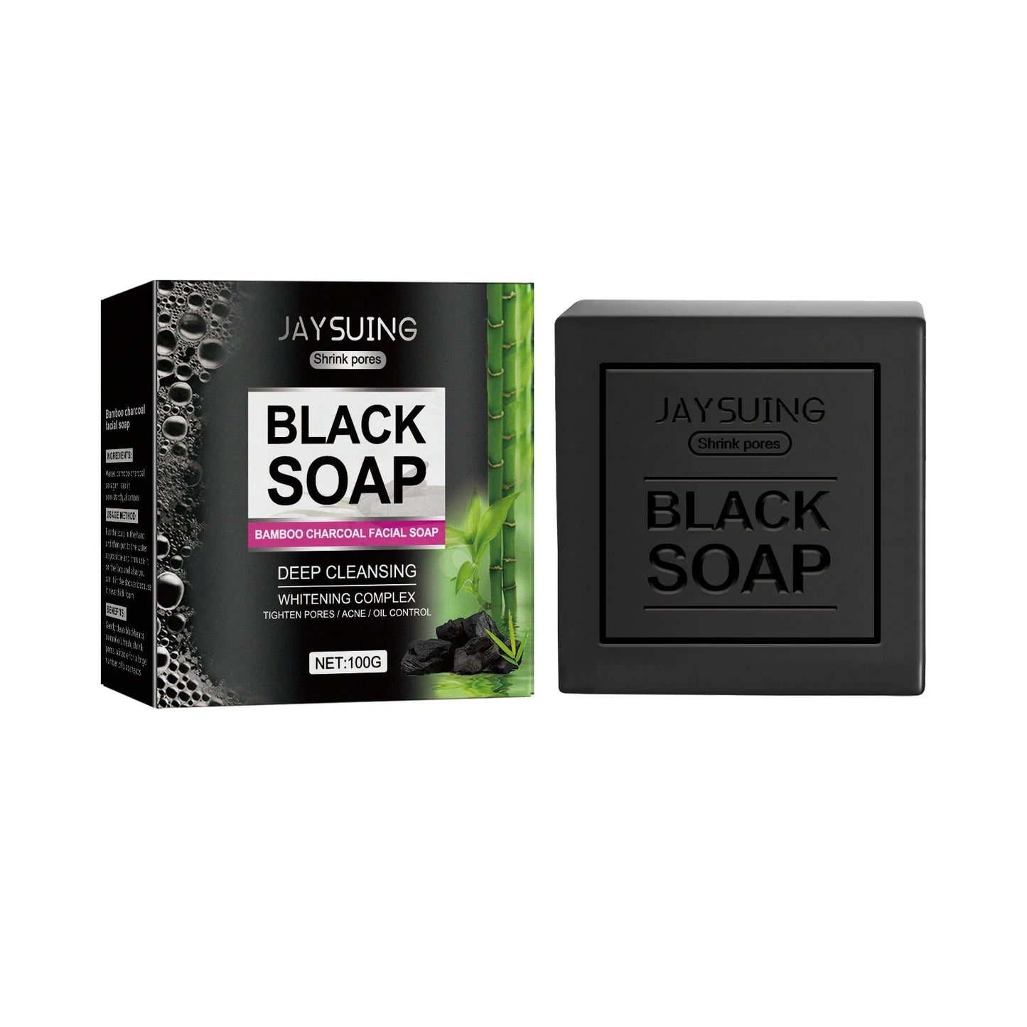 Bamboo Charcoal Face Soap – Blackhead & Deep Pore Cleanser 100g