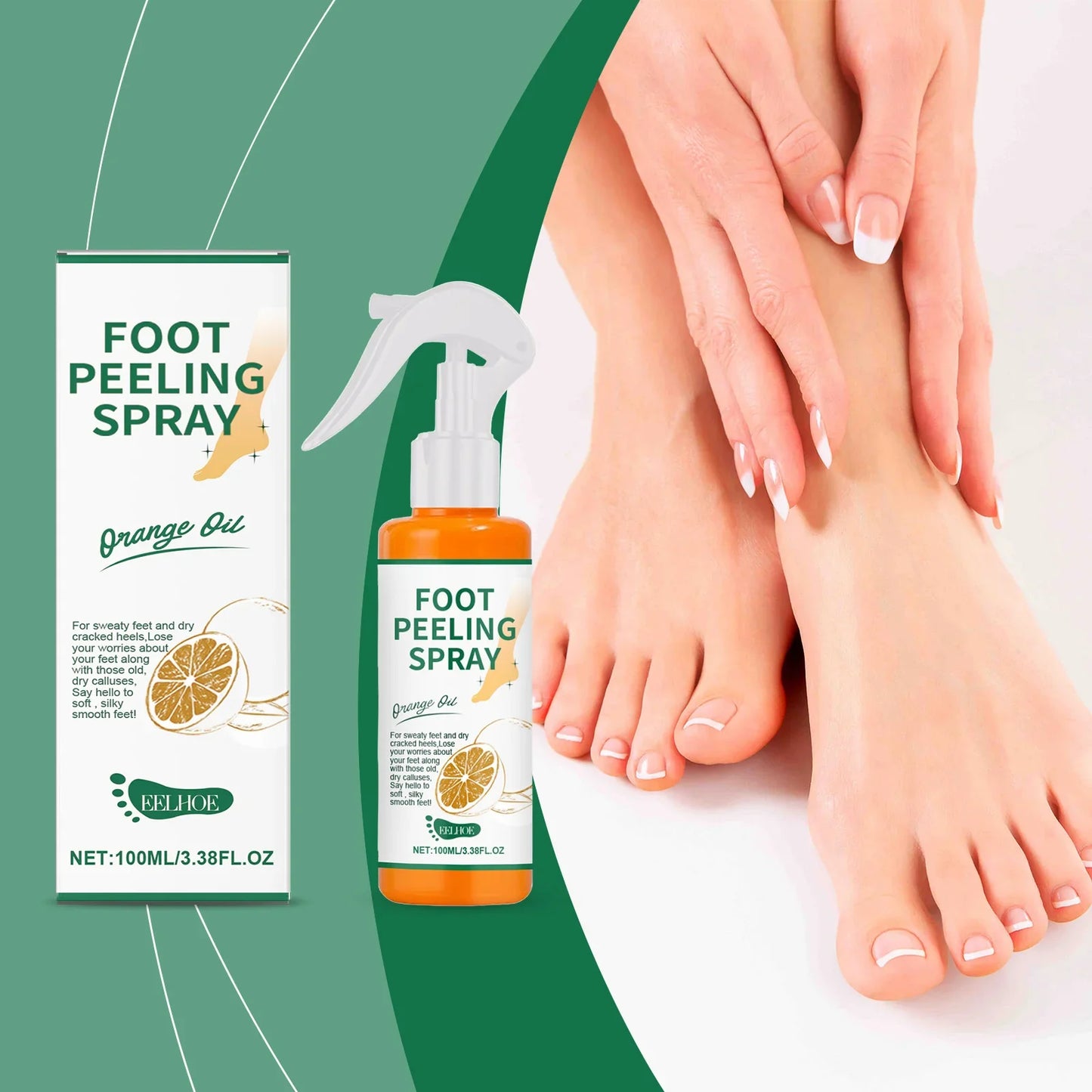 Green Tea & Citrus Foot Exfoliating Spray | Callus & Heel Care