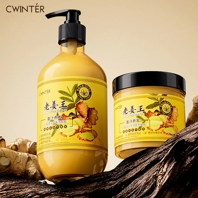 Ginger King Shampoo 500ml Soft and Balanced Smooth Hair Mask Hydrating Moisturizing Wash Kit Peaceful Pleasures Health and Wellness