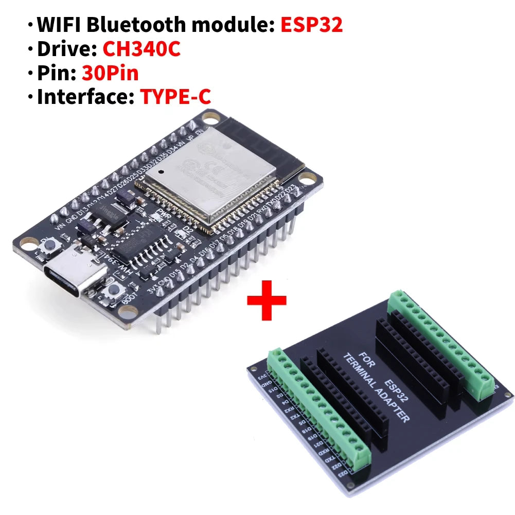 esp32 Development Board Wireless WiFi Bluetooth module Ultra-Low Power Consumption Dual Core 30Pin 32 for Smart Home ﻿ Peaceful Pleasures Health and Wellness 1Set