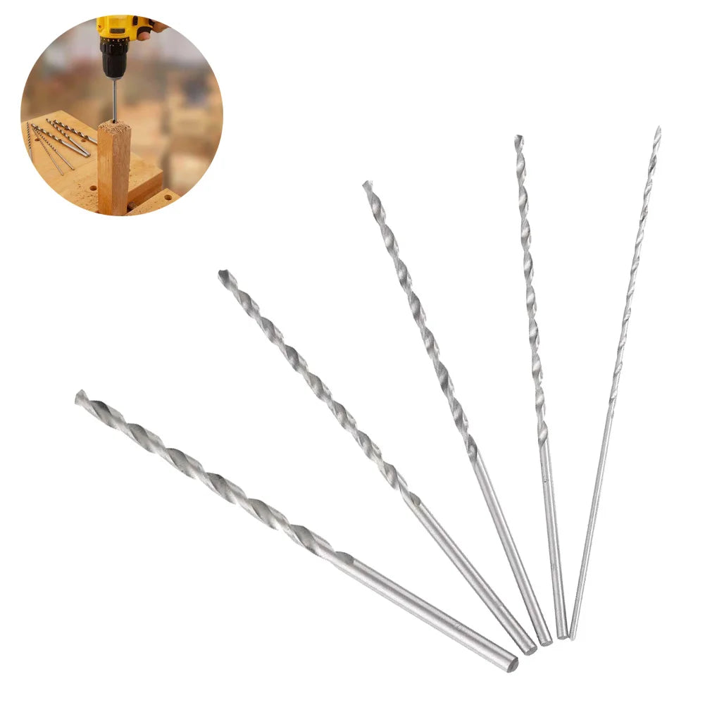 Extra Long HSS Drill Bits 2 3 5 4 Double Fluted Bit Metal Wood Deep