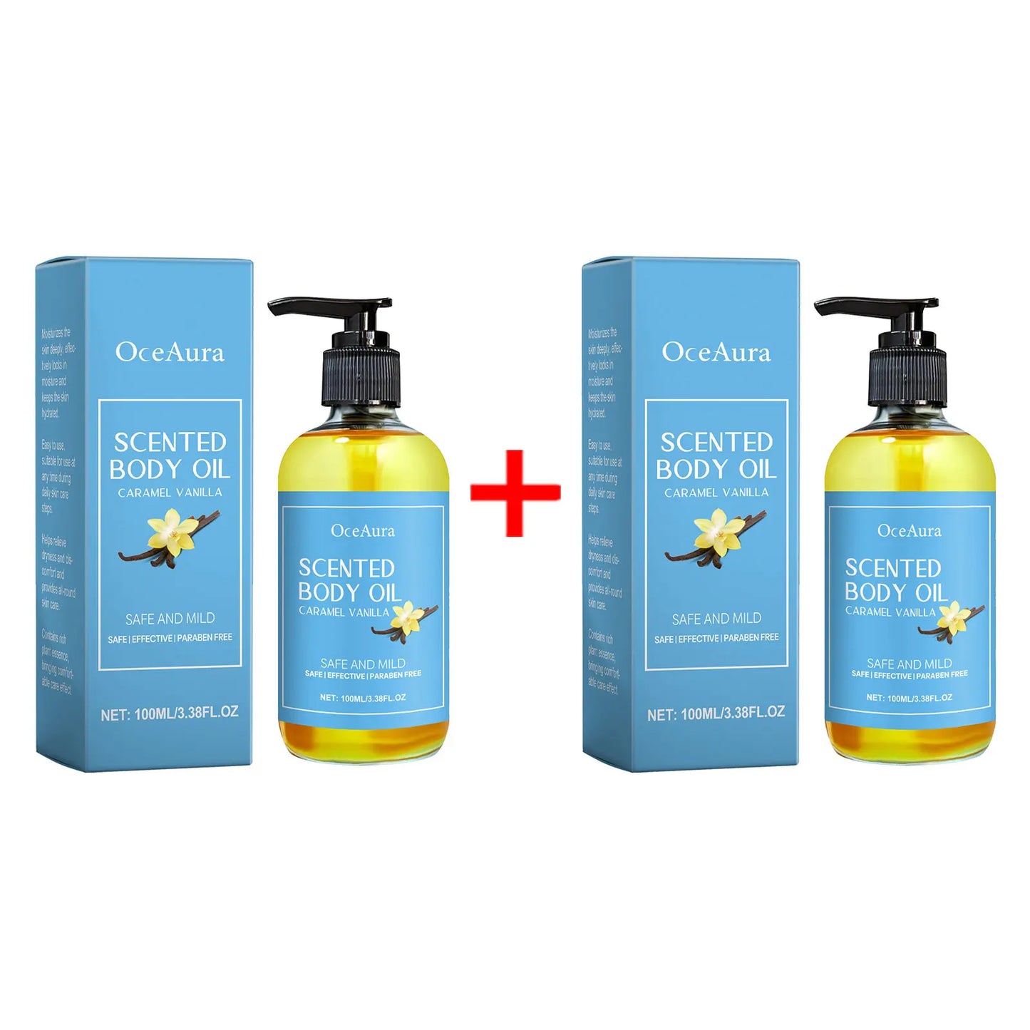 OceAura Caramel Vanilla Body Oil – Deep Moisturizing Skin Oil