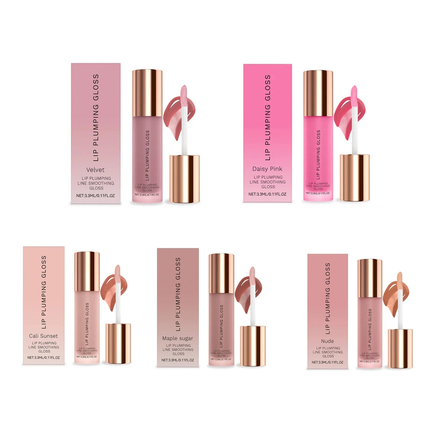 Plumping Lip Gloss – Crystal Oil, High-Shine & Hydrating
