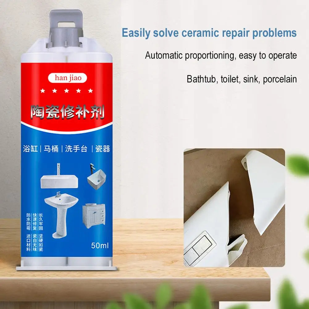 Tile & Ceramic Glaze Repair Paste 50ml | Chip & Crack Filler