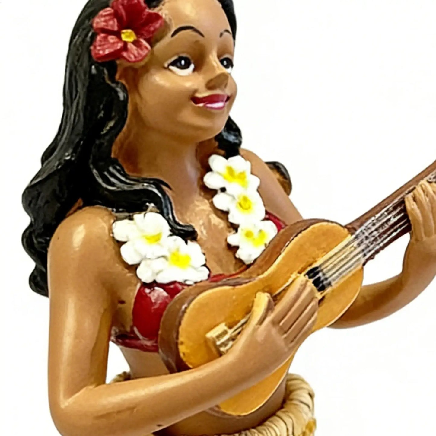 Hawaiian Dancing Girl Dashboard Doll | Hula Ukulele Car Decor