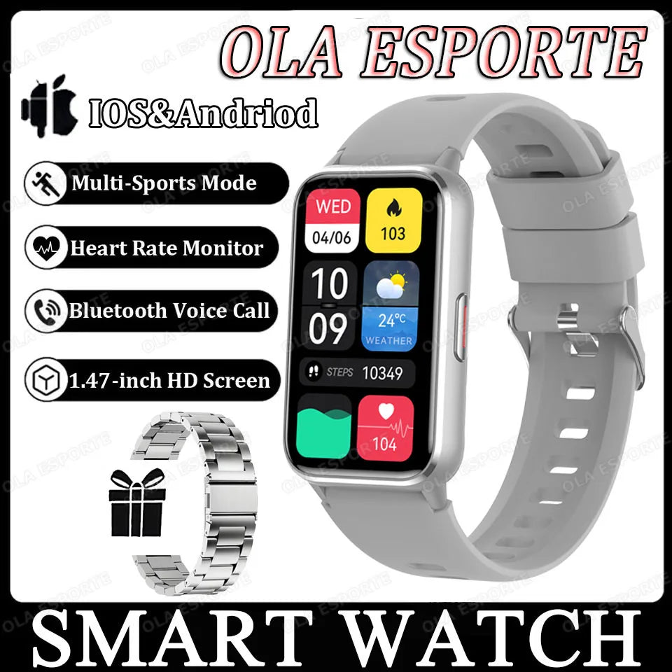 Ola Esporte Sports Smart Watch AMOLED NFC Bluetooth Call