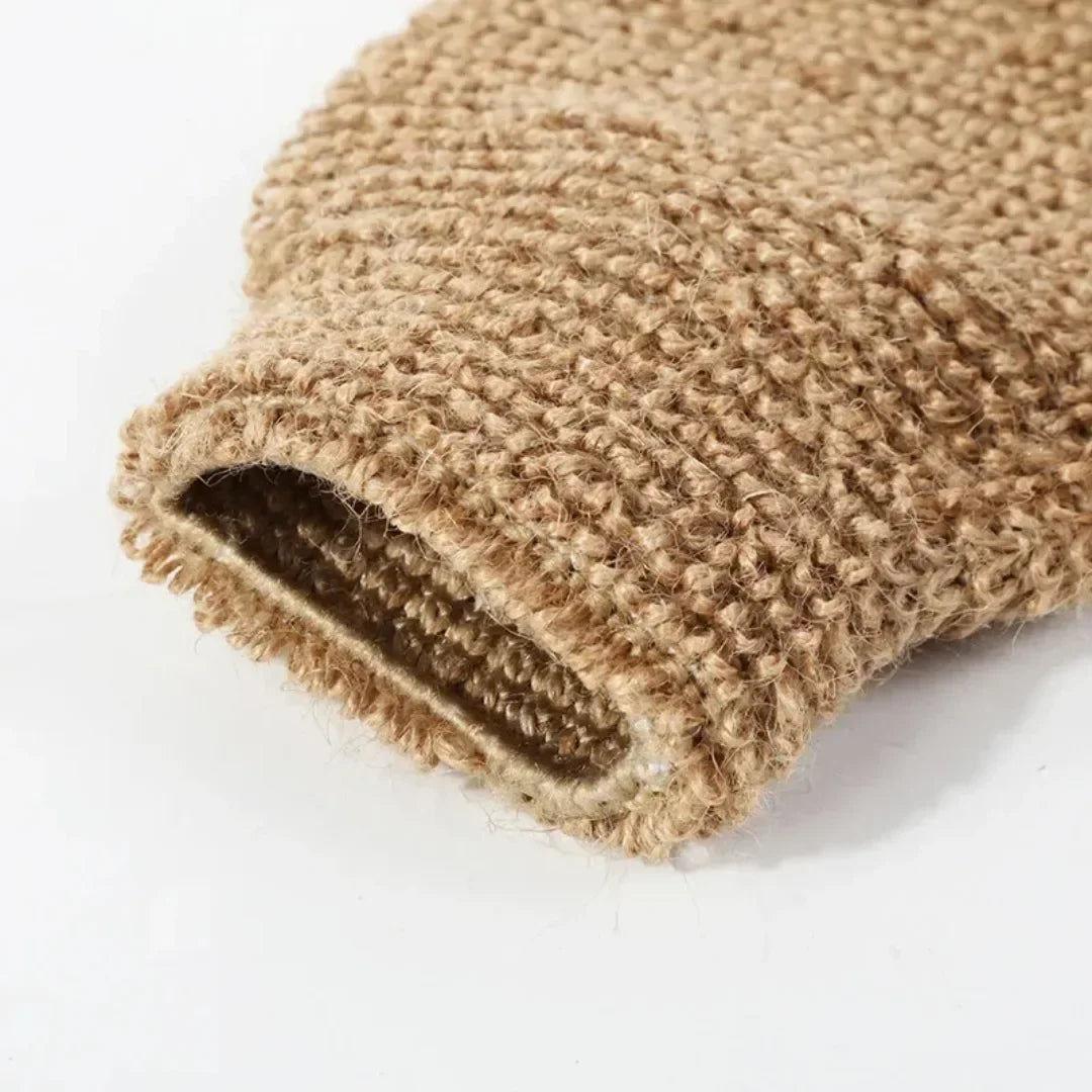Hemp Jute Exfoliating Back Scrubber & Gloves Bath Set Exfoliating Bath Set Peaceful Pleasures Health and Wellness