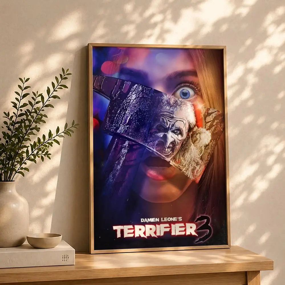 Terrifier Movie Poster HD Self-Adhesive Waterproof Wall Art Movie Wall Poster Peaceful Pleasures Health and Wellness White5 30X40cmNoframe